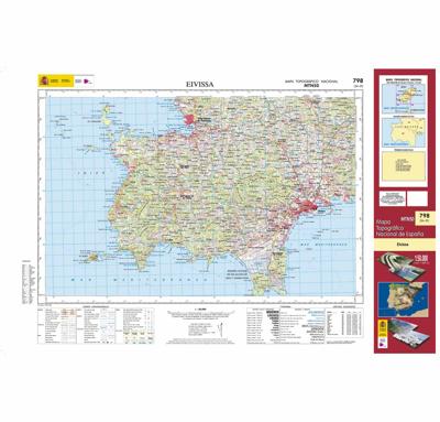 Topografische kaart 798 MT50 Eivissa (Ibiza) | CNIG - Instituto Geográfico Nacional1