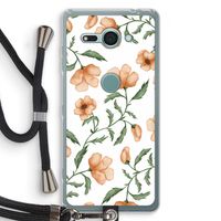 Peachy flowers: Sony Xperia XZ2 Compact Transparant Hoesje met koord