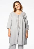 Yoek Tuniek beaded placket | Grijs | Maat 58/60 Yoek Tuniek beaded placket | Grijs | Maat 58/60