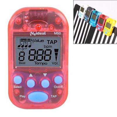 Mini professionele elektronische Piano viool Clip metronoom van de kwalitatief hoogwaardige digitale Tuner M50(Red)