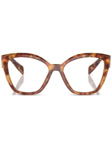 Prada Eyewear lunettes de vue à monture oversize - Marron