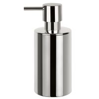 Spirella zeeppompje/dispenser Sienna - glans zilver - porselein - 16 x 7 cm - 300 ml   -