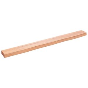 vidaXL Wandschap 100x10x4 cm behandeld massief eikenhout lichtbruin