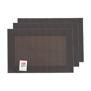 Placemats Hampton - 6x - bruin - PVC - 30 x 45 cm