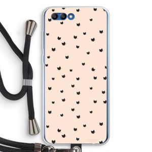Kleine kattenkopjes: Honor 10 Transparant Hoesje met koord