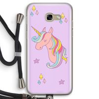 Roze eenhoorn: Samsung Galaxy A5 (2017) Transparant Hoesje met koord