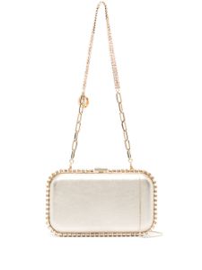 Rosantica pochette en cuir Clio à ornements en cristal