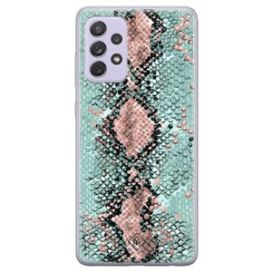 Samsung Galaxy A72 siliconen hoesje - Snake pastel