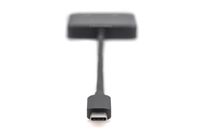 Digitus DS-45338 HDMI / USB-C Adapter [1x USB-C - 2x HDMI-bus] Zwart Zonder laadbus, 4K UHD - thumbnail