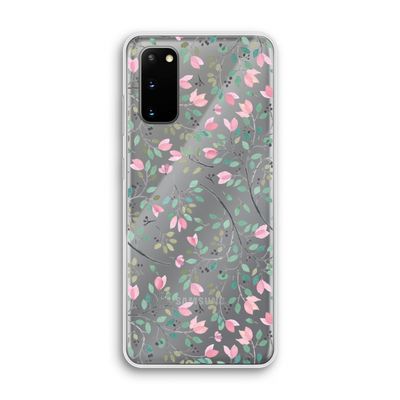 Sierlijke bloemen: Samsung Galaxy S20 Transparant Hoesje