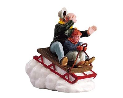 Sledding with gramps - Lemax