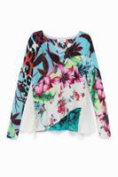 Trui met dierenprint en franjes - WHITE - XL