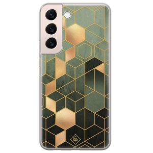 Samsung Galaxy S22 Plus siliconen hoesje - Kubus groen