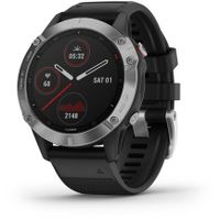 fēnix 6 - zilver met zwarte polsband Smartwatch