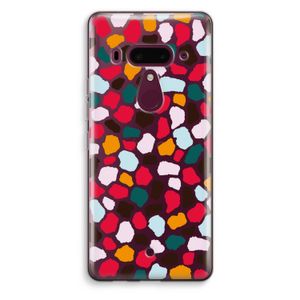 Colored Giraffe: HTC U12+ Transparant Hoesje