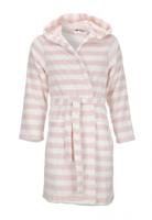 Badjas met capuchon / Roze-witte streep - 46