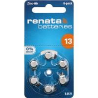 Renata Knoopcel ZA13 1.4 V 6 stuk(s) 305 mAh Zink-lucht Hearing Aid PR48