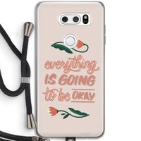 Optimistic flower girl: LG V30 Transparant Hoesje met koord