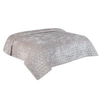 Unique Living Bedsprei Amiens - lichtgrijs - 220 x 220 cm - katoen/polyester - luxe motief