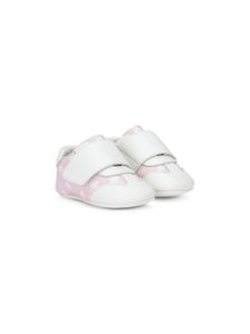 Dolce & Gabbana Kids baskets en cuir à logo imprimé - Rose