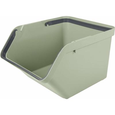 Sunware Sigma Home sorteer bak - afvalbak - groen - stapelbaar - 45L - 49 x 39 x 30 cm