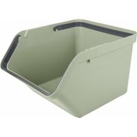 Sunware Sigma Home sorteer bak - afvalbak - groen - stapelbaar - 45L - 49 x 39 x 30 cm
