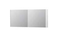 INK SPK1 spiegelkast met 2 dubbel gespiegelde deuren, stopcontact en schakelaar 140 x 14 x 60 cm, hoogglans wit