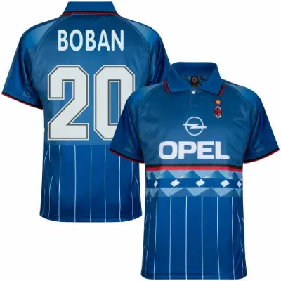 AC Milan 4e Retro Voetbalshirt 1995-1996 + Boban 20