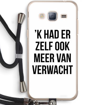 Meer verwacht: Samsung Galaxy J3 (2016) Transparant Hoesje met koord