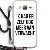 Meer verwacht: Samsung Galaxy J3 (2016) Transparant Hoesje met koord