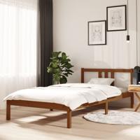 Bedframe massief hout honingbruin 100x200 cm