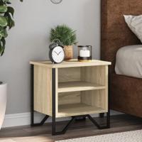 Nachtkastjes 2 st 40x30x40 cm bewerkt hout sonoma eikenkleurig Nachtkastjes 2 st 40x30x40 cm bewerkt hout sonoma eikenkleurig