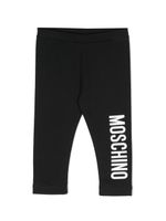 Moschino Kids pantalon à logo imprimé - Noir - thumbnail