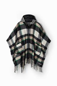 Geruite poncho capuchon - MATERIAL FINISHES - U