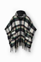 Geruite poncho capuchon - MATERIAL FINISHES - U