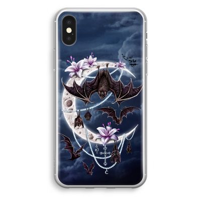 Vleermuizen Maan: iPhone XS Transparant Hoesje