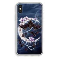 Vleermuizen Maan: iPhone XS Transparant Hoesje