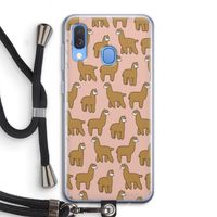 Alpacas: Samsung Galaxy A40 Transparant Hoesje met koord