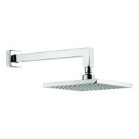 Crosswater Planet Hoofddouche 20cm vierkant met wandarm chroom MBPSWF20