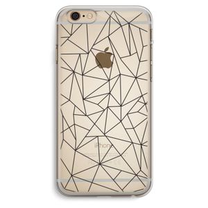 Geometrische lijnen zwart: iPhone 6 Plus / 6S Plus Transparant Hoesje