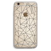 Geometrische lijnen zwart: iPhone 6 Plus / 6S Plus Transparant Hoesje