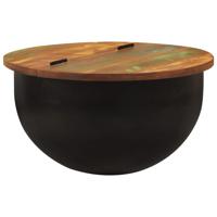 Salontafel 50x27 cm massief gerecycled hout zwart