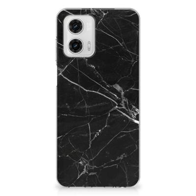 Motorola Moto G73 | TPU | Siliconen hoesje | Marmer Zwart - Origineel Cadeau Vader