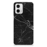 Motorola Moto G73 | TPU | Siliconen hoesje | Marmer Zwart - Origineel Cadeau Vader