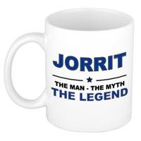 Jorrit cadeau mok - man myth legend - naam koffiemok - 300 ml - collega - vaderdag