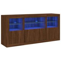 vidaXL Dressoir met LED-verlichting 142,5x37x67 cm bruin eikenkleur - thumbnail