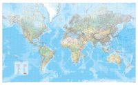 Wereldkaart 23 Die Welt physisch, 140 x 85 cm | MairDumont