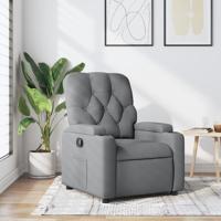 Fauteuil verstelbaar stof lichtgrijs