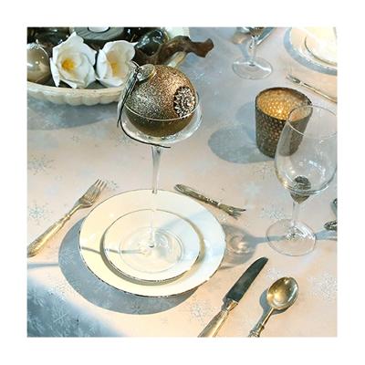 Unique living tafelkleed crystal 140x250 cm silver kerstversiering Unique Living - Unique living