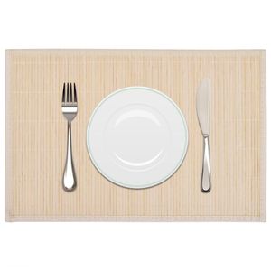 VidaXL 6 placemats bamboe 30 x 45 cm natuurlijk